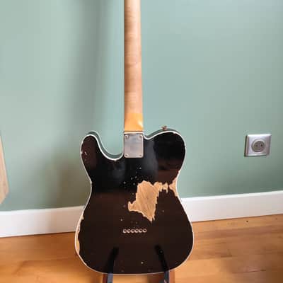 Fender TELECASTER CUSTOM 61 RELIC 2012 - Black relic + image 6