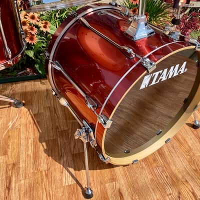 2007 Tama Superstar Drum Set Copper Mist Metallic 22/10/12/14/5.5x14 w/ Hardware image 12