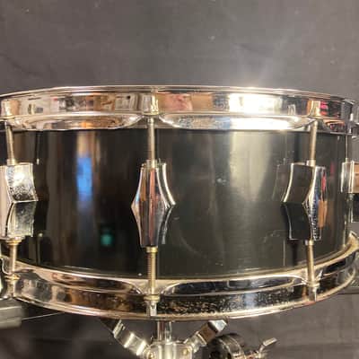 Fibes - 5.5x14" Nazareth Square-Badge Era, Black-over-Fiberglass Snare 1977–1979 image 16