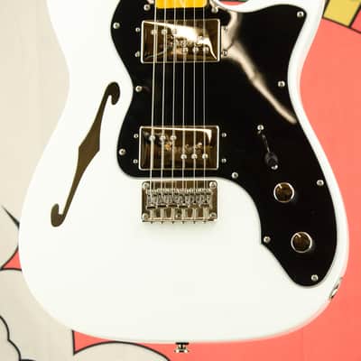 Used Squier Classic Vibe '70s Telecaster Thinline Electric Guitar, Olympic White image 5