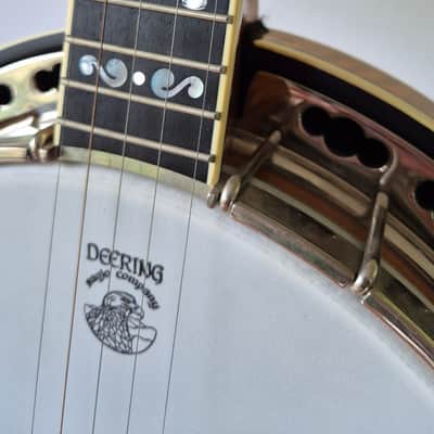Deering Calico 5-String Banjo 2010s - with hard case, capo spikes, capo image 3