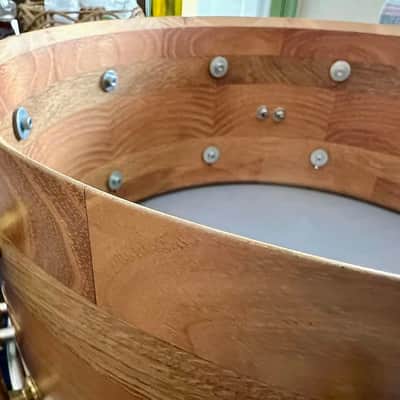 Fantastic - Angel Drums Oak/Acacia 6"x14 segmented snare, satin finish, EXTRAS image 12