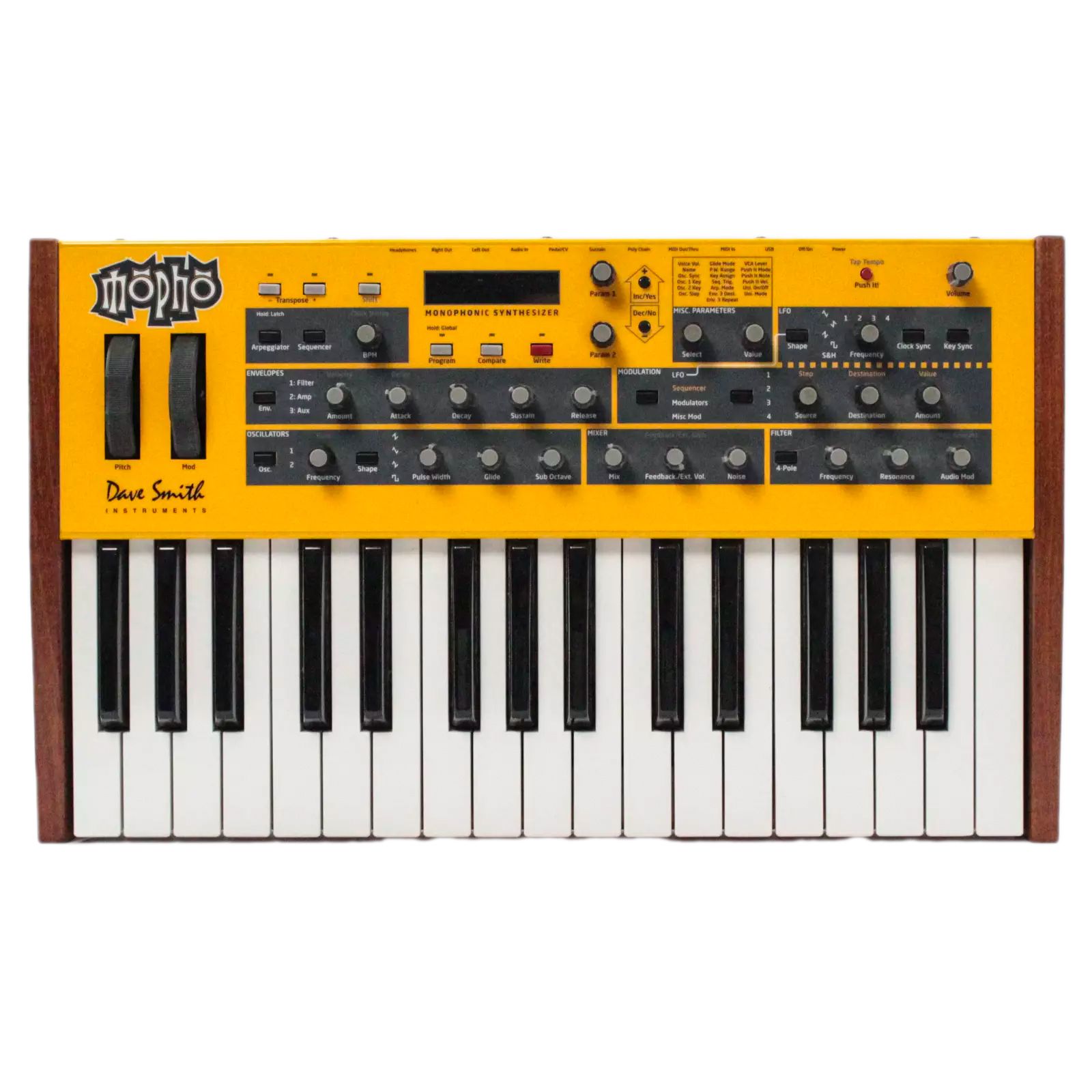 Dave Smith Instruments Mopho シンセサイザー　美品 Dave Smith Instruments Mopho 32-Key Monophonic Synthesizer | Reverb
