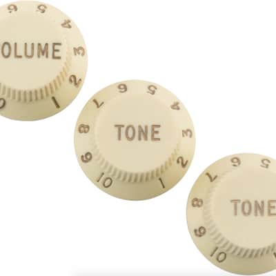 Fender Road Worn Aged White Stratocaster Knobs Set 0997209000 image 3