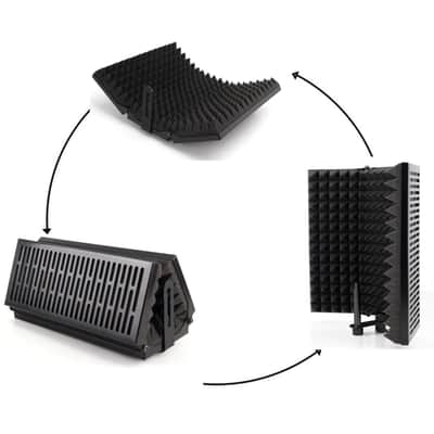 3 Panel Foldable Studio Microphone Isolation Shield image 5
