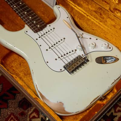 2006 Fender Custom Shop '60 Stratocaster Relic Olympic White w/OHSC image 11
