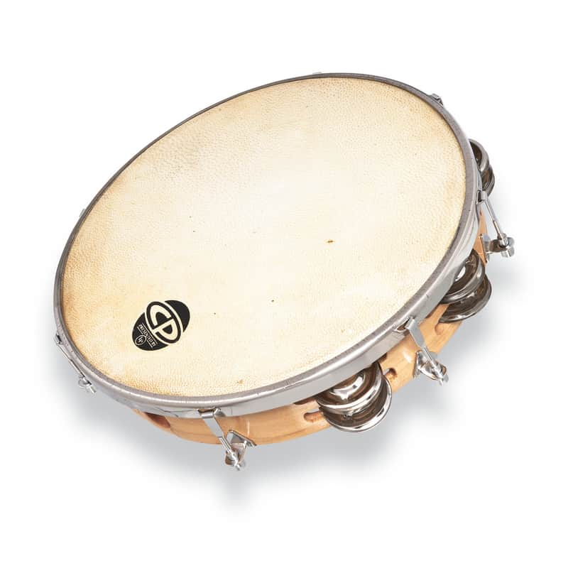 Latin Percussion CP Double Row Tuned Tambourine, Wood/Steel, 10″ image 1