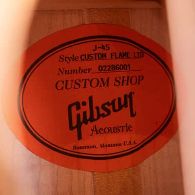 2006 Gibson Custom Shop J-45 Flame Maple Limited Edition image 22