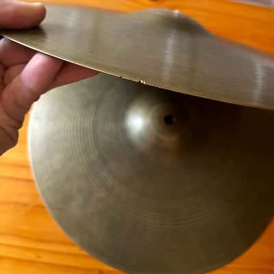 14” vintage Avedis Zildjian hi-hats with 1970s Thin Stamp image 2