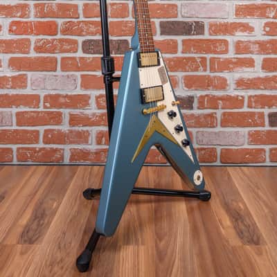 Gibson Custom Shop 1959 Mahogany Flying V Limited Run Pelham Blue VOS 2014 w/OHSC image 3