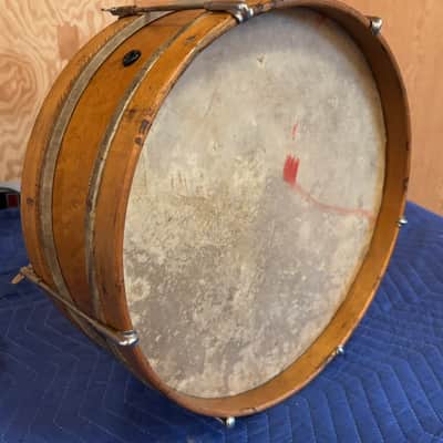 4" x 16" Leedy / 1920s Walberg & Auge rod-claw wood-hoop snare / W&A image 4