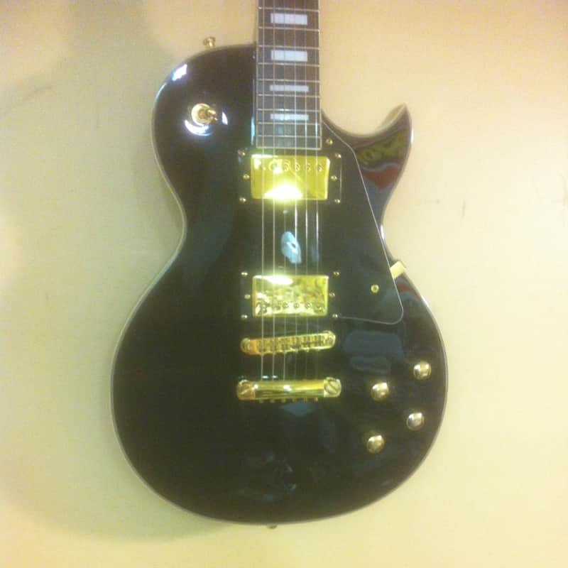 Davison Les Paul Custom Style Gtr. Black image 1