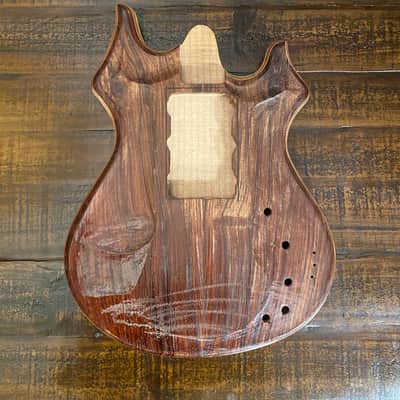 Scarlet Fire Guitars Rosebud Prototype Jerry Garcia Doug Irwin Alembic Tiger Style guitar body project Grateful Dead Cocobolo image 1
