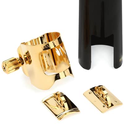 Vandoren LC080P Optimum Ligature for Metal Tenor Saxophone Mouthpiece - Gilded Gold