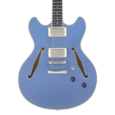 D'Angelico DAEDCTSLBSNS EXCEL DC TOUR Double Cutaway Semi-Hollow Body 3 Piece Maple/Walnut/Maple Neck 6-String Electric Guitar w/Gig Bag image 3
