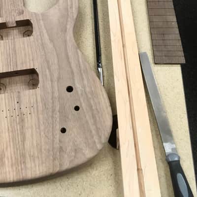 T-style 2017 - Handmade, original solid body black walnut wood image 13