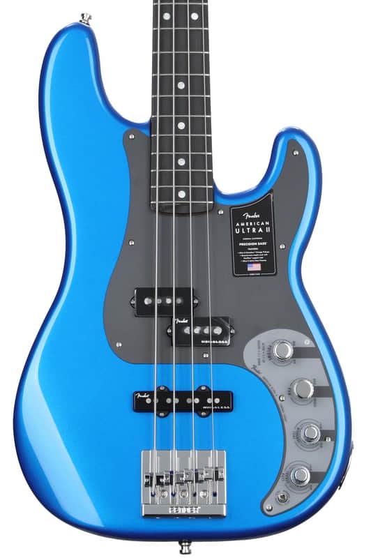 Fender American Ultra II Precision Bass - Noble Blue with Ebony Fingerboard image 1