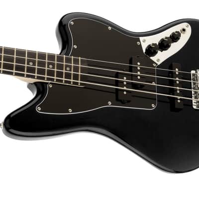 Squier Vintage Modified Jaguar Short Scale Bass Guitar in Black image 4
