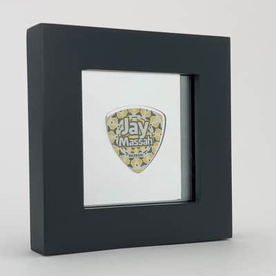 3" x 3" Double Sided Guitar Pick Display, CLEAR #346 Rounded Bass Shape image 4