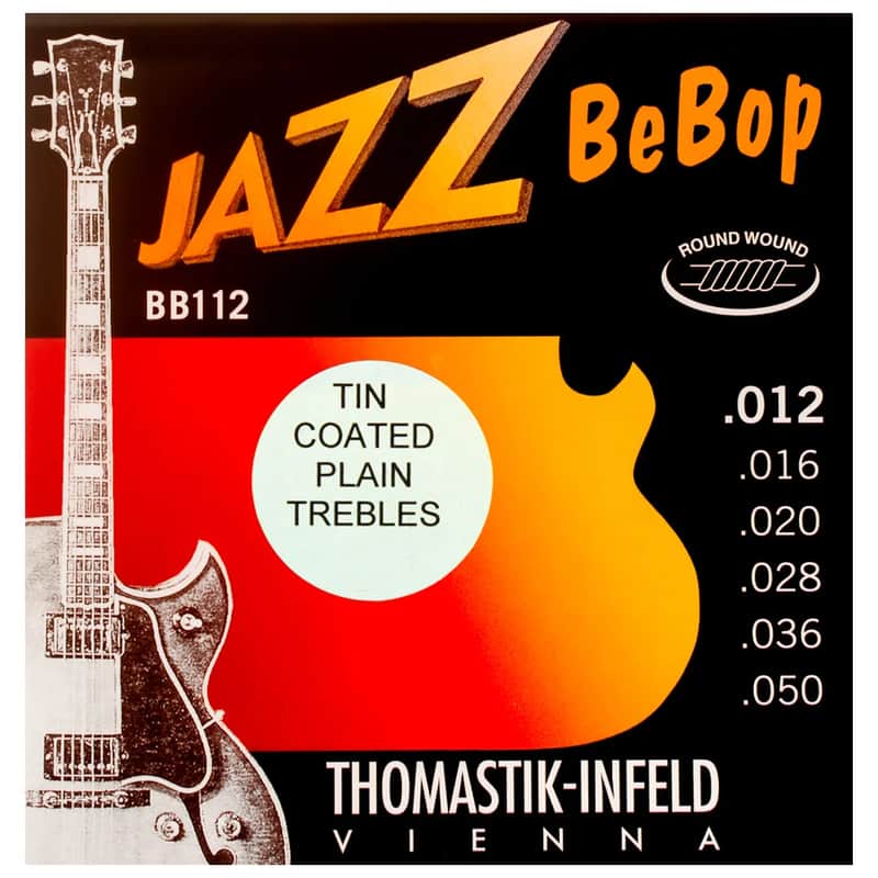 Thomastik-Infeld BB112T Jazz Bebop Round Wound Jazz Guitar Strings Light Tin-Plated Trebles (.012-.050) image 1
