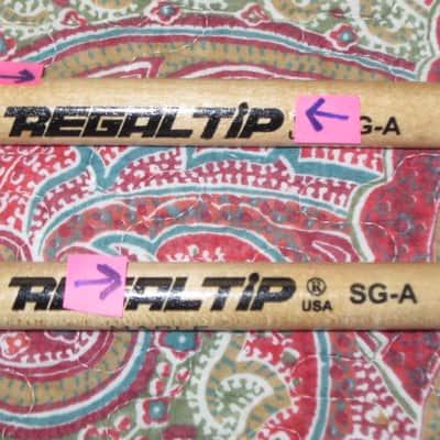 one pair (new old stock) near A+ condition Regal Tip SG-A sticks: maple wood / natural stain finish (with paper sleeve packaging) from 2000s / 2010s image 4