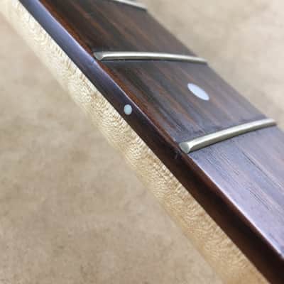 Vintage Electric Guitar Rock Light Flame Maple Neck Bone Nut Satin Relic 12” Radius Rosewood Fretboard image 15