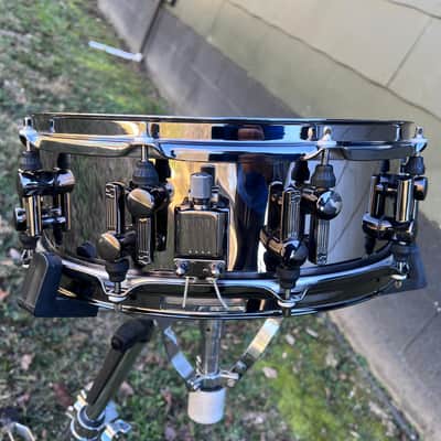 Sonor Steel 14x5" snare drum Artist Series Germany Black Nickel image 2
