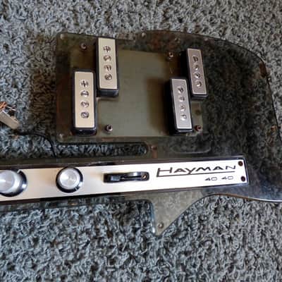 Hayman 40/40 Bass complete original pickguard w. pickups/potis 1973 image 1
