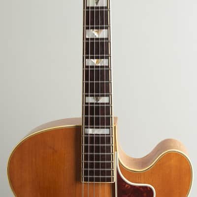 Epiphone Zephyr Deluxe Regent Arch Top Hollow Body Electric Guitar (1950), ser. #85369, original brown hard shell case. image 8