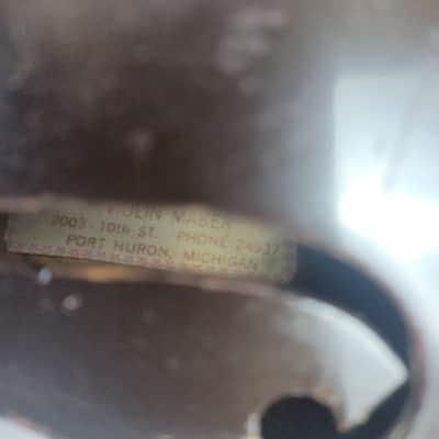 Paris fe, 70 1870 label Violin 4/4 +Repaired 1950 Donovan Gorman Port Huron,MI image 3