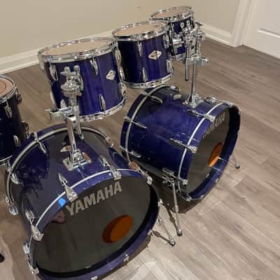 Yamaha Beech Custom Drums - Made in Japan - Blueberry image 5