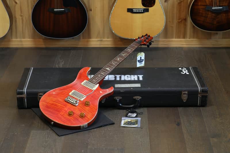 2000 PRS Custom 22 10 Top Electric Guitar Blood Orange + OHSC image 1