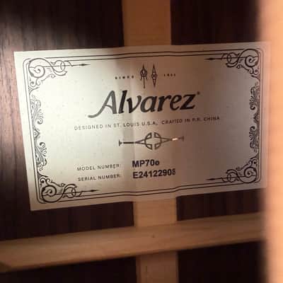 Alvarez MP70e Masterworks Series Parlor Acoustic Electric Guitar - Natural image 5
