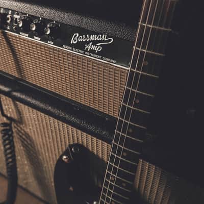 Fender 1964 Bassman Head AA864 and Bandmaster 2x12 Cab image 3