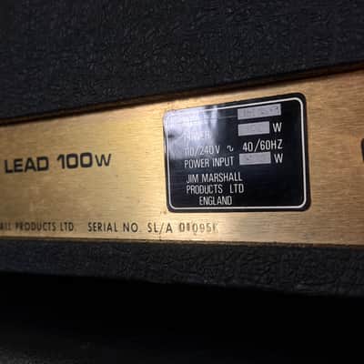 Marshall JMP 1959 MK II Super Lead 2-Channel 100-Watt Guitar Amp Head 1978 - Serviced image 5
