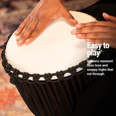 Meinl Percussion HDJ1-XL Congo Series Headliner Rope Tuned Djembe, Extra Large: 13-Inch Diameter image 2