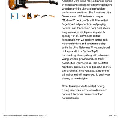 Fender Limited Edition American Ultra Stratocaster HSS Tiger's Eye 2024 - Flame Burst image 22