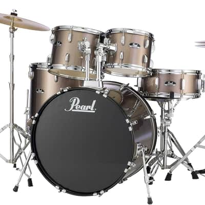 Pearl Roadshow Drum Set 5-Piece Complete Kit with Cymbals and Stands, Bronze Metallic (RS505C/C707) image 3