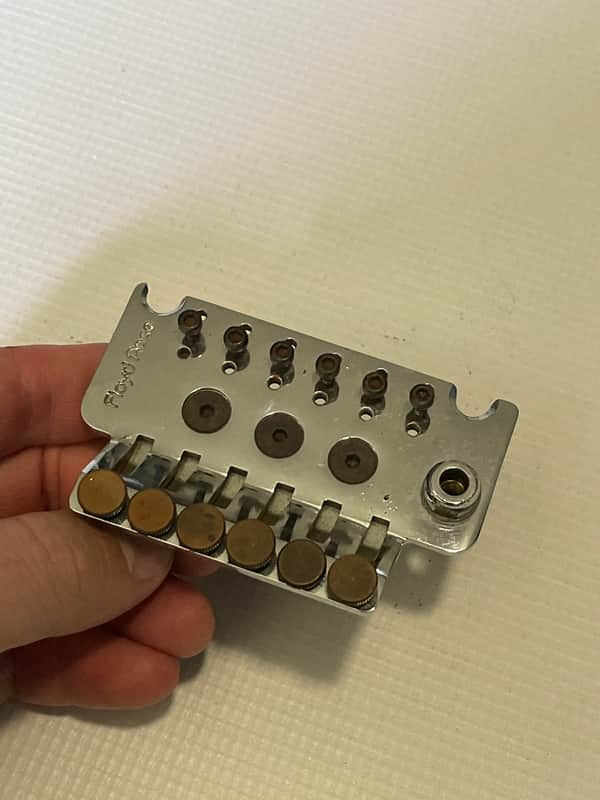 1980's Era Kramer Guitars German Made Original Floyd Rose Chrome Tremolo Bridge Base Plate Frame image 1