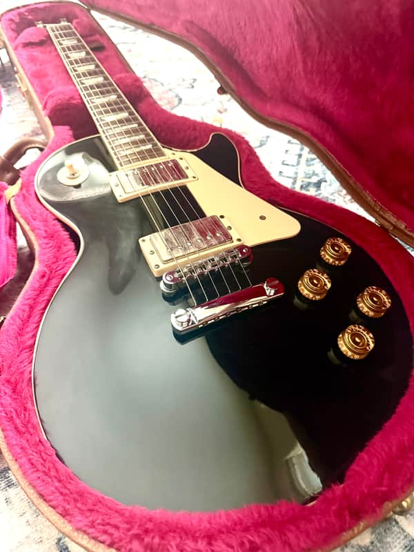2001 Gibson Les Paul Standard "EBONY BLACK" + SD '59 PICKUPS + OHSC image 1