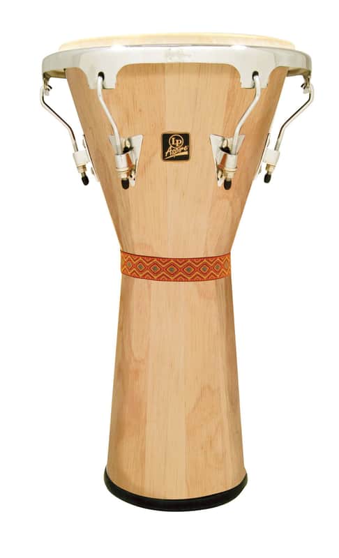 LP Aspire Djembe Oak Natural with Chrome Hardware, 12-1/2" image 1