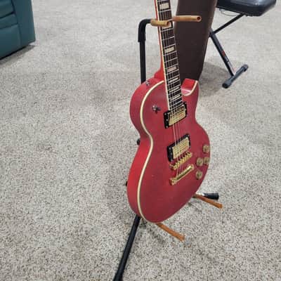 Jim Cat Les Paul Style 2022 - Scarlet Red Glitter image 4