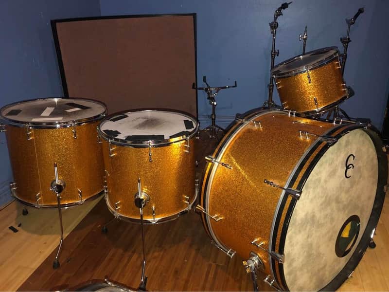 C&C Custom Gold Sparkle Drum Set
