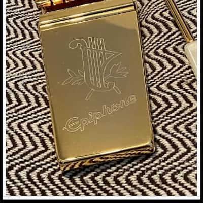 KILLER Engraved WD Long Maestro GOLD Vibrola Lyre 4 Epiphone Fits SG ES Firebird Guitars. image 1