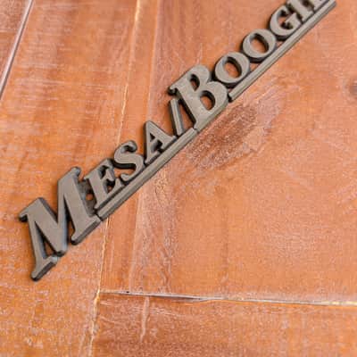 Mesa Boogie Logo Emblem Amplifier Badge 9.5" Silver Vintage Great Condition! image 1