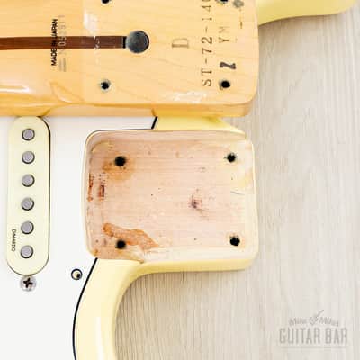 1994 Fender Custom Edition Yngwie Malmsteen Stratocaster ST72-140YM Yellow White w/ Dimarzio & Tweed Case, Japan MIJ image 18