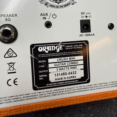 Orange Crush Mini 3-Watt 1x4" Guitar Combo 2018 - Present - Orange image 8
