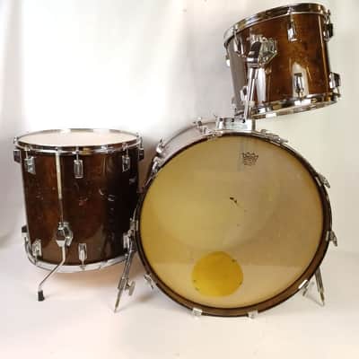 Pearl Drum Set 16x22"16x16"11x13"8ply"Maple Shell"Natural Walnut Japan Bass/Toms image 3