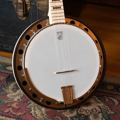 Deering Goodtime Two (2) LEFT HANDED 5-String Maple Resonator Bluegrass Banjo Bronze Powercoat Hardware, Art Deco Inlay with Instrument Alley Hard Case, Tuner, Picks, Bundle image 2