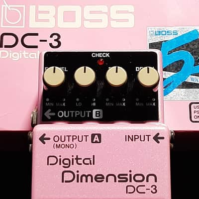 Rare - Original 1980s Made In Japan - Boxed with Manual - Vintage Boss DC-3 Digital Dimension (Blue Label) Space D 1988 - 1989 - Pink image 18